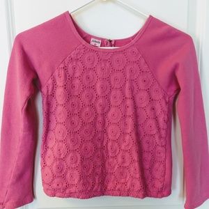Girl's Fabkids Long Sleeve Pink Sweater Size Large